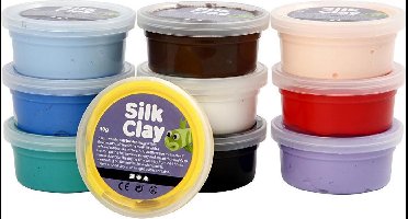 Silk Clay®, kleuren assorti, Basic 1, 10x40gr