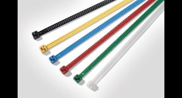 HellermannTyton 131-55000 LR55R-PA66HS-BK (500) Kabelbinder 195 mm 4.70 mm Zwart Hersluitbaar 500 stuk(s)