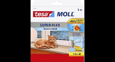 Tesa Moll Superflex Silicone - Transparant - 9 mm x 6 m