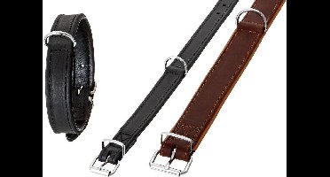 Karlie Flamingo RONDO COLLAR BLACK, 22MM 37CM INTERIEUR Forrado PIEL | 32cm x 22mm