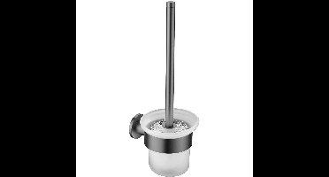 WC Borstel met Houder - Toiletborstelhouder - Lonis Rimbo - Rond - PVD - Gunmetal Grijs