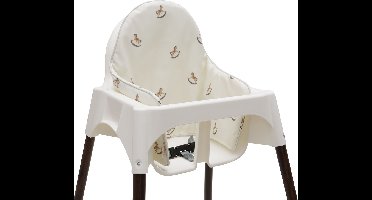 Jollein - Stoelverkleiner Nostalgic Ride - Waterafstotend - Stoelverkleiner Voor IKEA Kinderstoel, Baby - Hobbelpaardjes