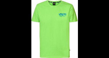 Petrol Industries - Heren Backprint T-shirt Riptide - Groen - Maat XL