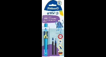 Pelikan inktpen griffix® Neon Fresh Blue rechtshandig