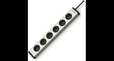 Ehmann 0600x00062031 Stekkerdoos 6-voudig Aluminium Randaarde stekker 1 stuk(s)