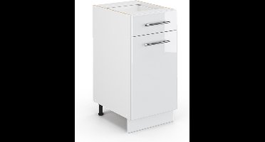 Vicco Fame-Line Keukenonderkast – 40 cm, WB Eik Wit Hoogglans