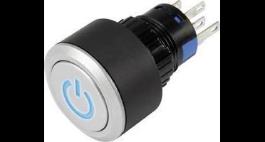 TRU COMPONENTS 1303031 LAS1-AWY-11T/B/12V/P Druktoets 250 V/AC 3 A 1x uit/(aan) Moment Blauw IP65 1 stuk(s)