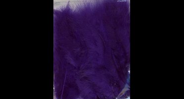 Hobby & Crafting Fun Paarse Marabou veren - 7 tot 12 cm hoog - 15 stuks