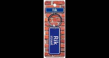 Paper Dreams Sleutelhanger Straatnaam Rik 9 Cm Staal Blauw