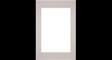 Passe-Partout Fotomaat 30x45 cm - Lijstmaat 40x60 cm - Grijs Graniet - Museumkarton - Fotolijst niet inbegrepen