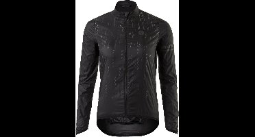 AGU Wind Fietsjack II Essential Dames Hi-vis - Zwart - XL - Winddicht - Two-way Rits - Reflecterend