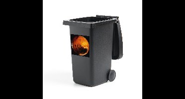 Container sticker Mars - De planeet Mars in een donkere hemel Klikosticker - 40x40 cm - kliko sticker - weerbestendige containersticker