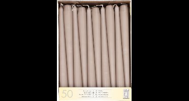 50 Kandelaarkaarsen Ø 2,2 cm · 25 cm greige