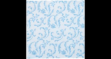 50 Servetten ROYAL Collection 1/4 vouw 40 cm x 40 cm turkoois Damascato