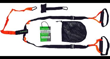 Tunturi - Suspension Trainer - Functional Training Suspension trainer - Sling trainer - Met Draagtas - Zwart/Oranje - Incl. gratis fitness app