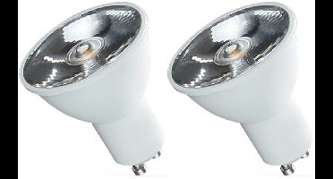 Spectrum LED Lamp GU10 6W - 230V - 430 Lumen - 3000K Warm Wit - Gezellig licht - Energiezuinig - 2 stuks