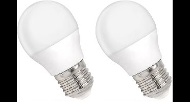Spectrum LED Kogellamp E27 4W - 230V - 340 Lumen - 4000K Neutraal Wit - Natuurlijk Licht - Energiezuinig - 2 stuks