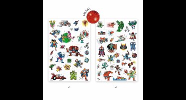 Djeco Tattoos Heroes vs Villains – Kindertattoos Set – Tijdelijke Tattoos voor Kinderen – 2 Vellen