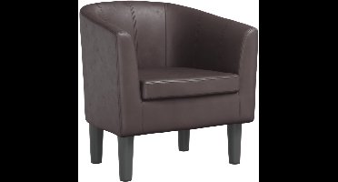 vidaXL - Kuipstoel - kunstleer - bruin