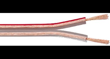 Luidspreker kabel (CCA) - 2x 4,00mm² / transparant - 30 meter