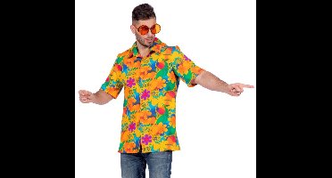 Tropische blouse bloemen - Maat 58