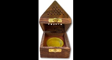 Kegel wierook brander piramide hout - wierook houder