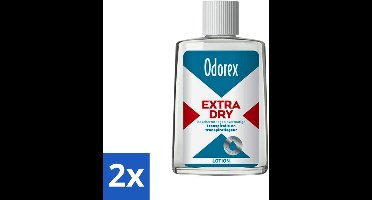 2 x Odorex Extra Dry Lotion 50 ml - Extra Dry - Overmatig Zweten - Zweetgeur - Deodorant - Vloeibare Lotion