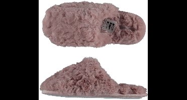 Apollo Instap slippers/pantoffels Fluffy - dames - roze - maat 37-38 - huissloffen