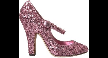 Sequin Mary Jane Pumps Wo - Pink