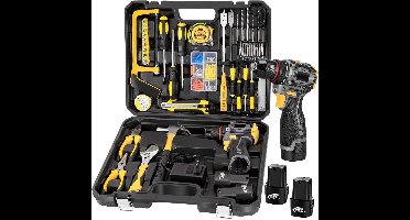 Accu Boormachine Set – Accuboormachine – Schroefmachine – Klusset – Boor- en Schroefset – Brushless Motor – 2x 2Ah Lithium Batterijen