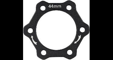 2-Pack Zwarte Schijfrem Adapters 44 mm - Complete Set voor Voor- en Achterwiel - Geschikt voor ATB en Racefietsen