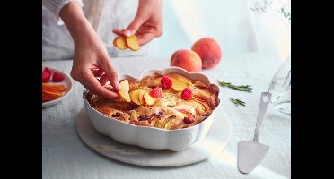 Emile Henry Madeleine Taartvorm hart gegolfd - 265x245x65mm - Argile