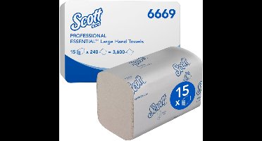 Handdoek scott essential 1laags 200x318mm wit