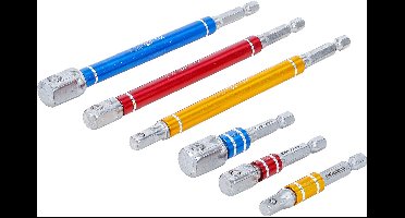 BGS Adapterset voor gekleurde boren Aandrijving buitenzeskant 6,3...