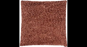 Sierkussen Vogas - Stof - Bruin/Rood - 45 x 45 x cm (BxHxD)