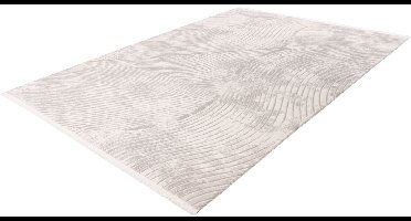 Pierre Cardin Vloerkleed - Tapijt - Modern - Zilver Wit - Designerkwaliteit - Elegant en Onderhoudsvriendelijk