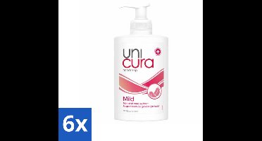 6 x Unicura Vloeibare Handzeep Mild 250 ml - Handzeep - Antibacterieel - Milde Handzeep - Handen Reinigen - Hygiëne