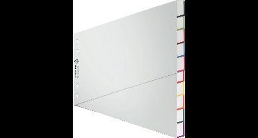12760000 - Blank tab index - Plastic - Gray - Portrait - A4 - 297 mm