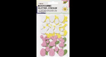 Glitterstickers 'Lente' van mosrubber