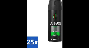 25 x AXE - Deodorant Spray - Africa - Sinaasappel & Sandelhout - Verzorgend - 150 ml - Deodorant Spray - Sinaasappel En Sandelhout - Geur - Frisheid - Huidverzorging