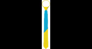 Folat - Stropdas Colorblock Blauw/Geel