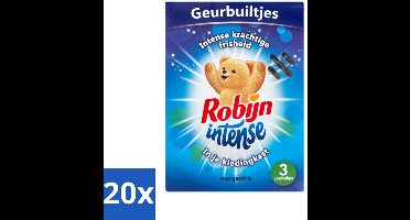 20 x Robijn Geurbuiltjes Intense 3 stuks per verpakking - Geur In Kleding - Langdurige Geur - Frisse Geur - Geurbuiltjes - Kledingkast Geur