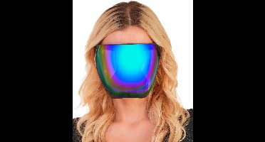 WIDMANN - Futuristisch reflecterend masker voor volwassenen
