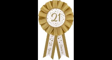 Party Rosettes gold/white - 21