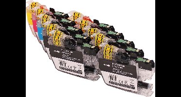 Set 10x ABC huismerk inkt cartridge geschikt voor Brother LC-3213 LC-3211 LC-3213BK LC-3213C LC-3213M LC-3213Y voor DCP-J572DW DCP-J772DW DCP-J774DW MFC-J490DW MFC-J491DW MFC-J497DW MFC-J890DW MFC-J895DW