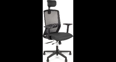 Linea Tekna 01/PT - Bureaustoel - Ergonomisch EN1335 - Met hoofdsteun - Multi verstelbaar- Zwart