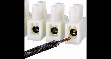 TRU COMPONENTS 600326 Kroonsteen Flexibel: 2.5-6 mm² Massief: 2.5-6 mm² Aantal polen: 12 1 stuk(s) Wit