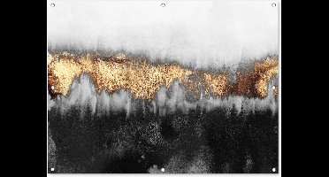 GreatGardenPosters - Tuinposter - Chic - Abstract - Goud - Tuinposters buiten - Tuinschilderij - Tuindecoratie - 120x90 cm - Tuindoek - Buitenposter