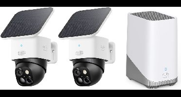 eufy Security SoloCam S340 - 360° buitencamera 2 PACK + Homebase 3 - Bundelvoordeel