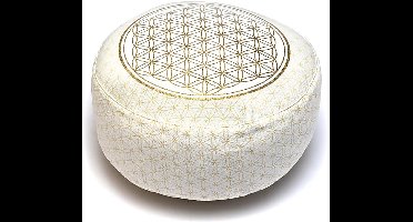 Yogi & Yogini - meditatiekussen bloem des levens - naturel goud